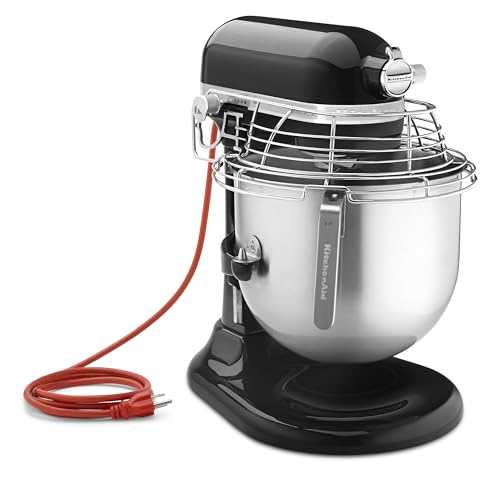 KitchenAid Commercial Series 8 Quart Bowl-Lift Stand Mixer with Stainless Steel Bowl Guard - KSMC895 - color: Onyx Black, style: With Bowl Guard