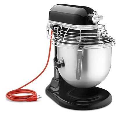 KitchenAid Commercial Series 8 Quart Bowl-Lift Stand Mixer with Stainless Steel Bowl Guard - KSMC895 - color: Onyx Black, style: With Bowl Guard