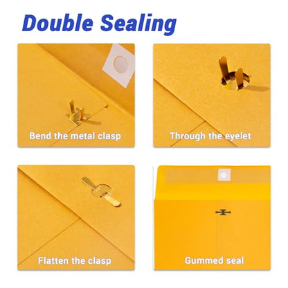 Goefun Manilla Envelopes 10x13, 180 GSM Heavyweight - color: Yellow-25 pack, size: 10x13