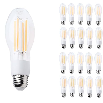 Satco S13180 13.5W LED HID Replacement Bulb, ED17, 2200K, Medium Base (E26), Clear Lens, 120-277V, Ballast Bypass, Enclosed Fixture Rated, High Lumen Output for Outdoor and Commercial Use (20 Pack)