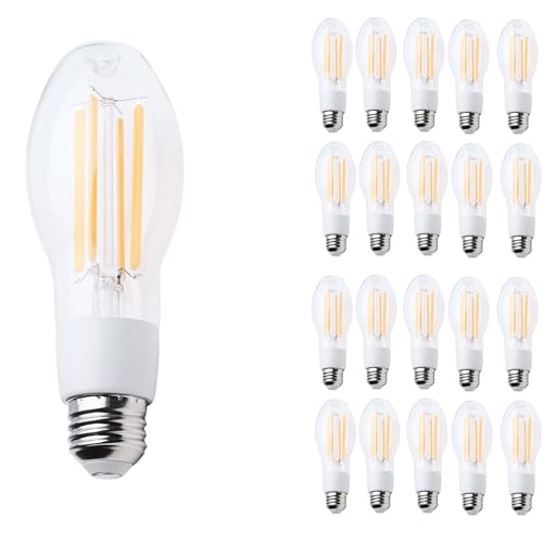 Satco S13180 13.5W LED HID Replacement Bulb, ED17, 2200K, Medium Base (E26), Clear Lens, 120-277V, Ballast Bypass, Enclosed Fixture Rated, High Lumen Output for Outdoor and Commercial Use (20 Pack)