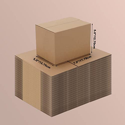 Edenseelake 40 Pack 7x5x5 inches Shipping Boxes Small Cardboard Boxes, Brown - color: 40 packs（Brown), size: 7x5x5 inch