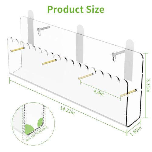 Brochure Holder Wall Mount, 2 Pack Acrylic Modular Flyer with Adjustable Magnetic Golden Bolt, Wavy Lace Pamphlet Display Stand for Organizer Trifold Flyer, Document, Leaflet, 3 Slots - color: 3 Slots