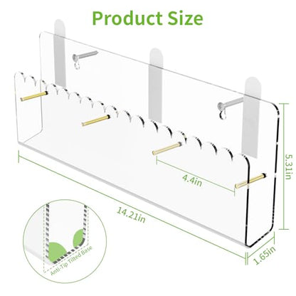 Brochure Holder Wall Mount, 2 Pack Acrylic Modular Flyer with Adjustable Magnetic Golden Bolt, Wavy Lace Pamphlet Display Stand for Organizer Trifold Flyer, Document, Leaflet, 3 Slots - color: 3 Slots