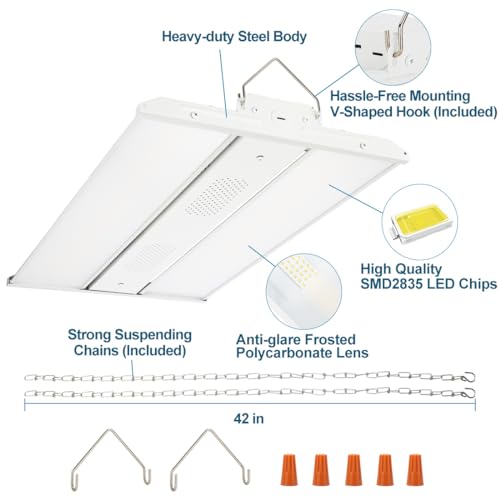 LED Linear High Bay Shop Light 165W/110W/80W Adjustable 4PACK