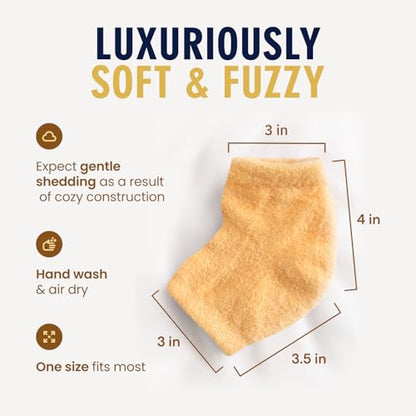 Dr. Frederick's Original Fuzzy Heel Socks (Citrus Glow) - color: Citrus Glow