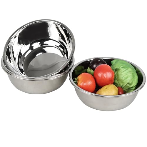 4 Pack Stailess Steel Mixing Bowls, 2 Quart Cooking Food Prep Bowls