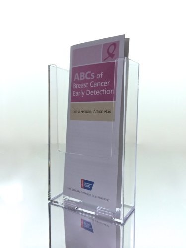 Dazzling Displays Clear Acrylic 4 x 9 Wall-Mount Brochure Display Stand - Durable Acrylic Brochure Holder for Offices, Retail Stores, and Trade Shows