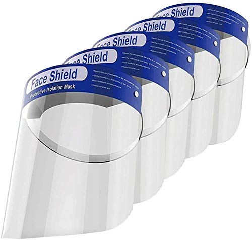 nextool 5-PK Full Protection, Adjustable and Reusable Face Shield with Easy to Clean Anti-Fog Lens, Unisex