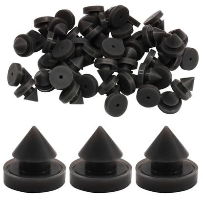 100 Pcs Dark Gery Rubber Door Silencer, 1/2 Inch Heavy Duty Anti Collision Silencer for Metal Frame, Noise Reduction Bumper Pads to Prevent Slamming