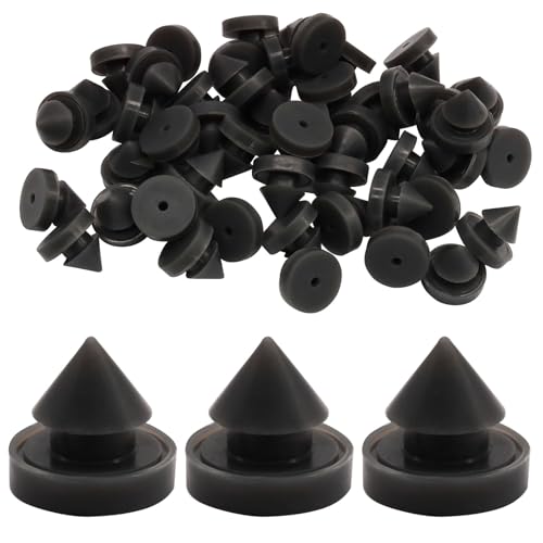 100 Pcs Dark Gery Rubber Door Silencer, 1/2 Inch Heavy Duty Anti Collision Silencer for Metal Frame, Noise Reduction Bumper Pads to Prevent Slamming
