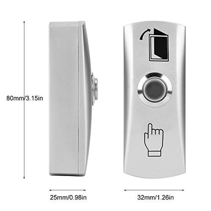 Dioche Door Exit Push Release Button Switch for Access Control, Door Access Control System Exit Button Door Push Release Switch (AD-01A)