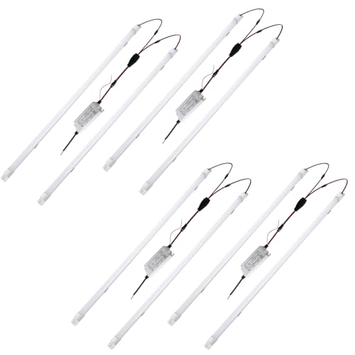 4 Pack LED Troffer 2x4 FT Retrofit Kit,Magnetic Retrofit kit,36W (240W Equiv),5000K Daylight White,0-10V LED Driver/2 Tubes Per Kit,T8 T10 T12 Fluorescent Replacement Light Bar,Easy to Install - color: Silver