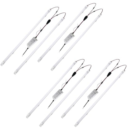 4 Pack LED Troffer 2x4 FT Retrofit Kit,Magnetic Retrofit kit,36W (240W Equiv),5000K Daylight White,0-10V LED Driver/2 Tubes Per Kit,T8 T10 T12 Fluorescent Replacement Light Bar,Easy to Install - color: Silver