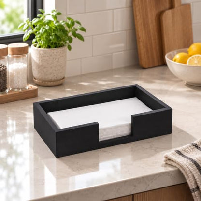 2 Pack Paper Towel Dispenser Countertop, Wooden Napkin Holder