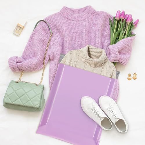 Fuxury Poly Mailers 14.5x19" 200Pcs,Large Shipping Bags for Clothing,Purple - color: Light Purple, size: 14.5x19" 200pcs