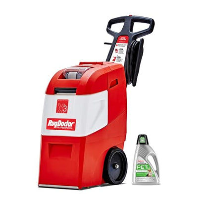Rug Doctor Mighty Pro X3 Commercial Carpet Cleaner with Pet Cleaner Pack