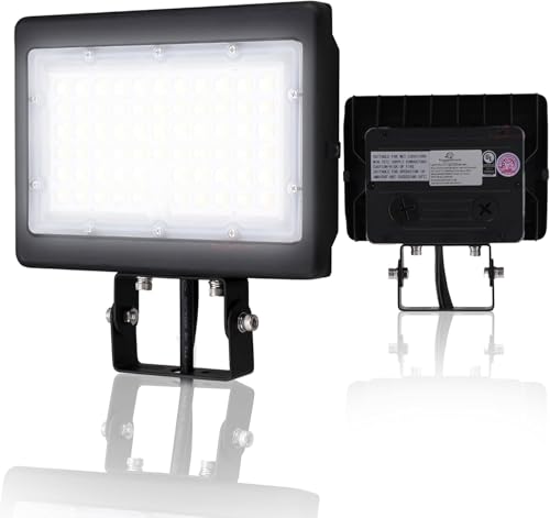 RuggedGrade 70W Kivo Series LED Flood Light - color: Black - 5000K, size: 70W–Slip Fit Mount & Yoke Mount–Kivo