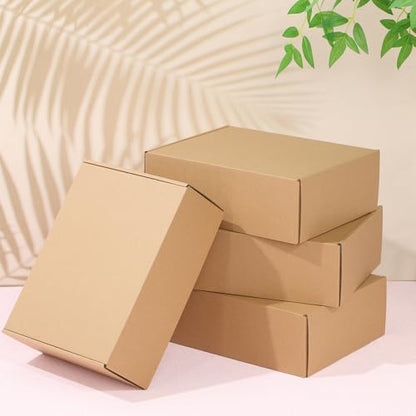 Qilery 100 Pcs 12x9x4'' Shipping Boxes Corrugated - size: 12 x 9 x 4 inches
