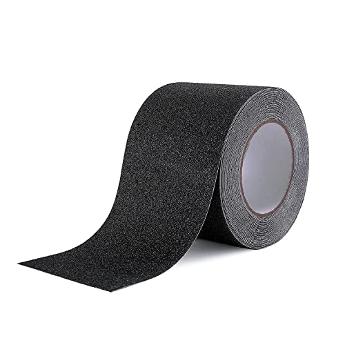 Reniteco 4" x33Ft Anti Slip Tape Black Heavy Duty Grip 1PC - color: 10-Black, size: 4in x 33Ft