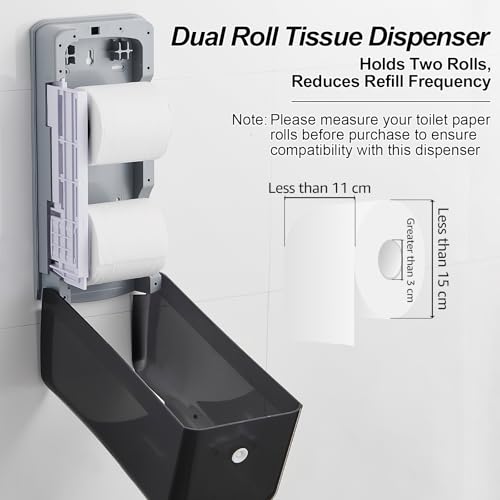 Pollock Commercial Twin Jumbo Toilet Tissue Dispenser - color: Blk-5022-b