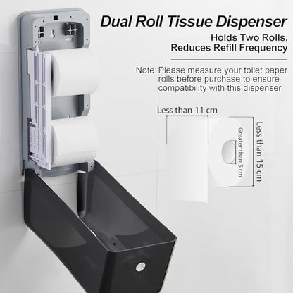 Pollock Commercial Twin Jumbo Toilet Tissue Dispenser - color: Blk-5022-b