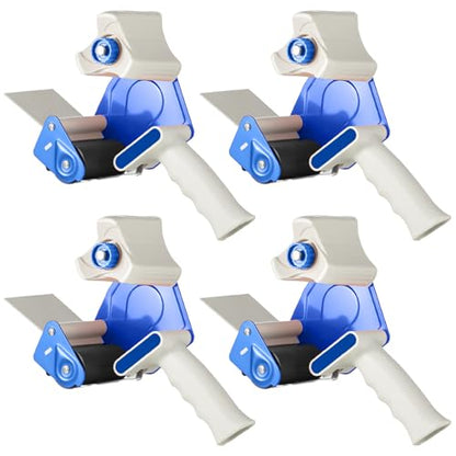 WILLBOND 3 Inch Wide Tape Gun, 4 Pack, Blue - color: Blue