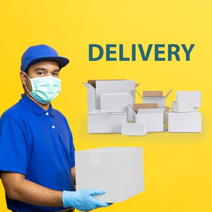 Calenzana 5x5x5 Inches Shipping Boxes Set of 50, White Corrugated Cardboard Box for Packing Mailing Small Business - size: 5x5x5