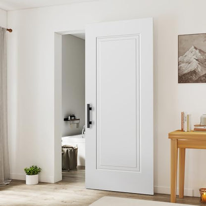 JUBEST 36"x84" Concealed Barn Door with Soft Close Hardware Kits, Primed