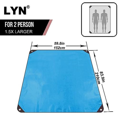 LYN Heavy Duty Emergency Blanket Survival Gear Waterproof Insulated Blanket Emergency Tarp for Camping, Hiking, Bushcraft - color: Blue
