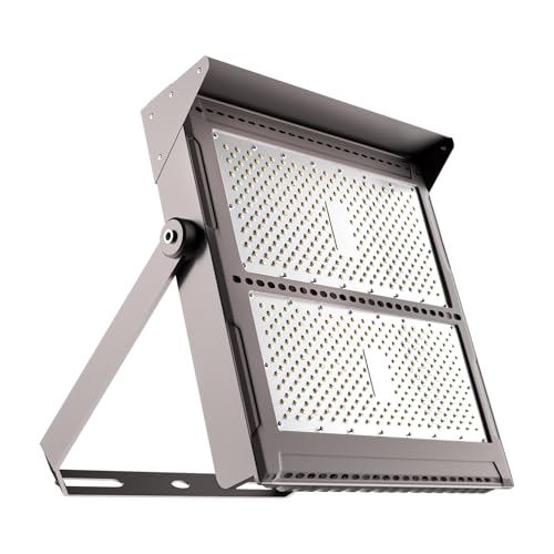 Lightdot 1000W Outdoor LED Flood Lights with Brim, IP65 LED Stadium Lights