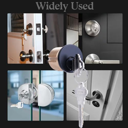 2 Pack Brass Mortise Door Cylinder Lock, 1 Inch Length Keyed Standard SC1 Keyway, Door Replacement Lock Cylinder with 2 keyed Alike Keys Suitable for Home and Commercial Use (Black). - size: 1 Inch