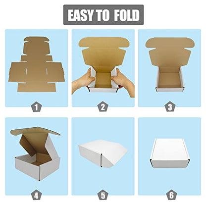 5x5x2 Shipping Boxes, Small White Gift Box Corrugated Cardboard Boxes Jewelry Mailing Packaging Mailers for Small Business Lightweight Flat Cute Literature Mailer, 25 Pack - size: 5"x5"x2", style: 25 Pack - White