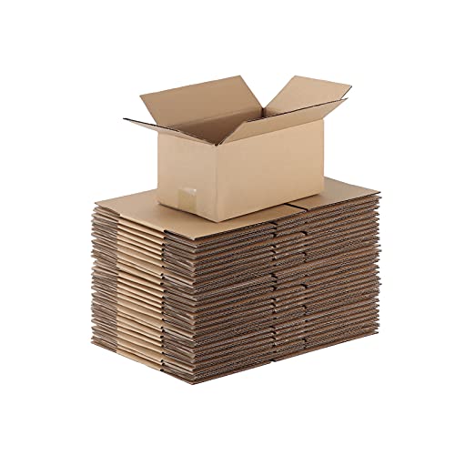 CRUGLA Shipping Corrugated Boxes Mailers 7x5x4 inch, Kraft Cardboards Packing Boxes for Business, Home, Packs of 25 - size: 7x5x4 Inch 25 Pack