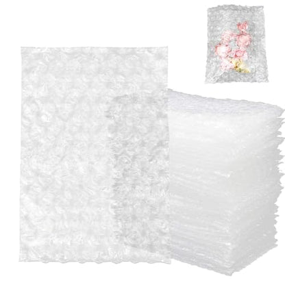 MIVIDE 200 Pack 6x8 Inch Bubble Cushion Wrap Bags for Shipping Packing Small Clear Bubble Out Pouches Double Walled Bubble Cushioning Bags for Moving Storage