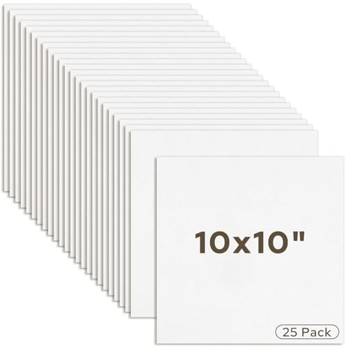 Mat Board Center 25 Pack 10x10 Corrugated Cardboard Sheets 1/8" Flat Pads - color: White, size: 10x10