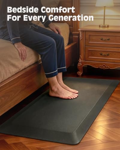 FEATOL 1 Inch Extra Thick Anti-Fatigue Mat for Standing Desk & Kitchen - color: Black, size: 39"L x 20"W x 1"Th