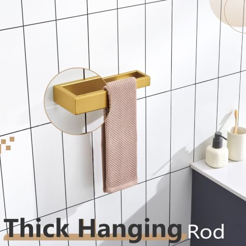 KOKOSIRI Towel Ring Brushed Gold Hand Towel Holder 9 Inch Kitchen Towel Hanger Rack Stainless Steel Bathroom Hardware Wall Mounted, 1 Pack B4008BG-L9 - color: Brushed Gold, size: 1 Pack