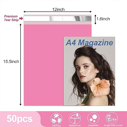 JinRuiKJ Thank You Poly Mailers 12x15.5 Inch, 50 PCS, Pink - color: Pink, size: 12*15.5inch 50pcs