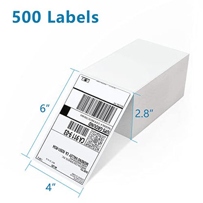 JADENS Thermal Labels, 500pcs 4×6 Shipping Labels - color: Whitel