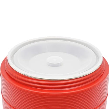 Insulated Beverage Dispenser 3 Gal/6.6Gal, Stainless Steel Commercial Drink Dispenser with Spigot, 24H Hot/Cold Thermal Carafe for Coffee, Tea, Water, Parties (Red, 6.6Gal/25L) - color: Red, size: 6.6Gal/25L