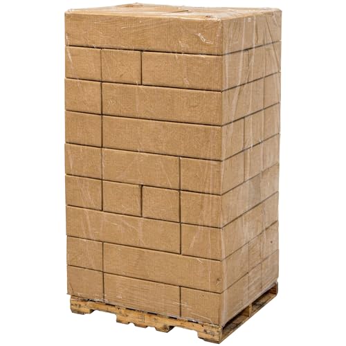 APQ Pack of 75 Plastic Pallet Covers 51 x 44 x 92. Clear Reusable Low Density Polyethylene Pallet Bag Covers 51x44x92. Thickness 2 mil. Ideal for Industrial Needs, Warehousing, Transportation. - size: 51" x 44" x 92" / 2 mil / 75 Pack