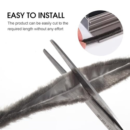 16 Ft (5m) 196 Inch Sliding sash Windows Doors Tape Pile Draught excluder Brush Seal Strip weatherstrip 7mm x 8mm (7/24 5/16 Inch, Gray) - size: 7mm * 8mm
