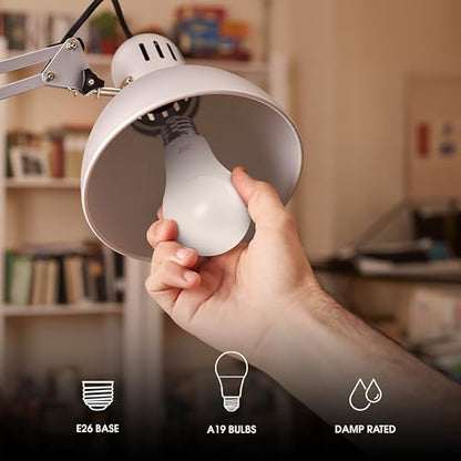 Feit Electric Enchance A19 LED Light Bulbs, 8.8W (60W Equivalent), 3000K Bright White, Dimmable, 90+ CRI, E26 Base, 17,000-Hour Lifetime, Residential or Commercial Bulb, A1960/930CA/FIL/4, 4-Pack