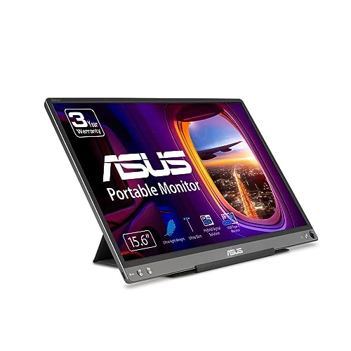 ASUS ZenScreen 15.6” 1080P Portable USB Monitor (MB16ACE) - Full HD (1920 x 1080), IPS, USB Type-C, Eye Care, Anti-Glare Surface, Lite Smart Case, External Screen for Laptop, 3-Year Warranty - style: USB-C