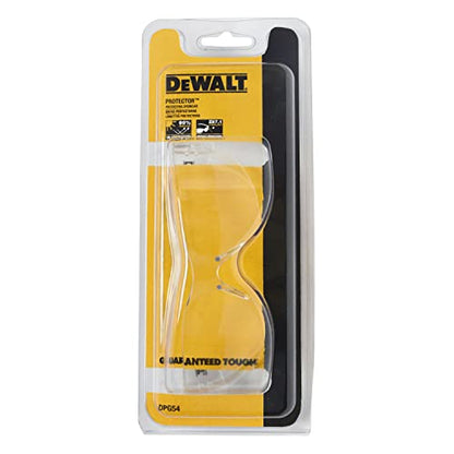DEWALT DPG54-1D Protector Clear High Performance Lightweight Protective Safety Glasses with Wraparound Frame (Pack of 2) - size: One Size (Pack of 2)