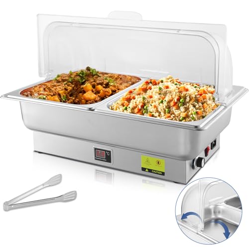 Electric Chafing Dish Buffet Server with Knob Temperature Control - size: 603-Dual Pan