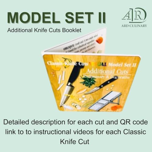 ARD Culinary Knife Cuts 3D Visual Model Set II, an educational precision knife skills with 3D templates and guides