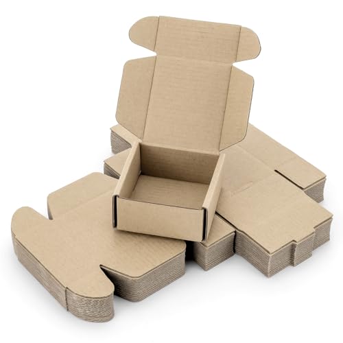 Ellbest 20pcs Mini Packing Boxes, 3.38 * 3.38 * 1.53 inches - size: 3.38 x 3.3 x 1.53 inches