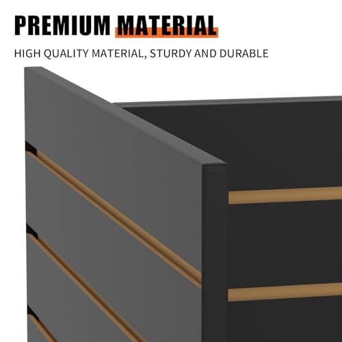 49.5”W x 24”D x 54”H - Retail Slat wall Gondola Display with 3” Slatwall Units，Black Versatile H-Unit Slatwall Display Stand - color: Black